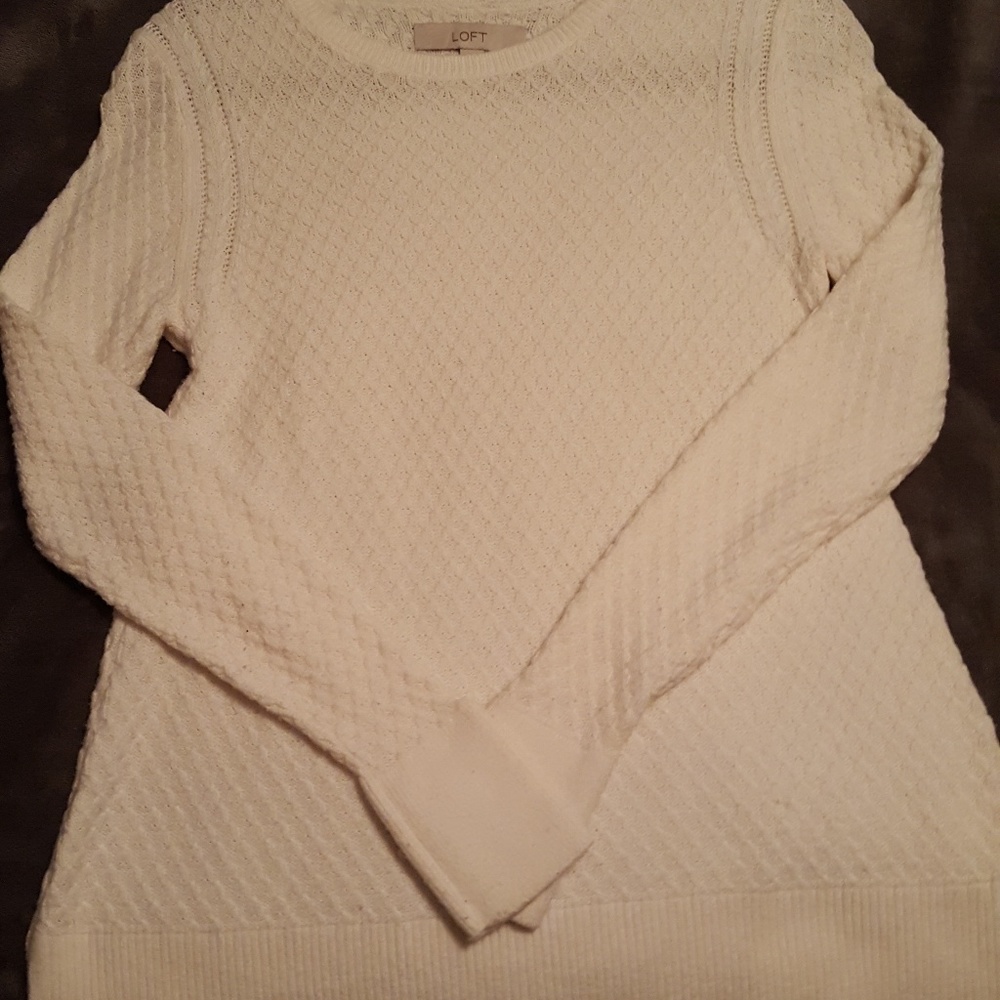 Loft off white sweater shirt